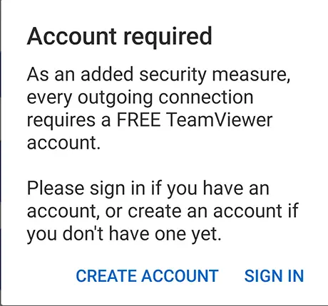 Sign in TeamViewer account