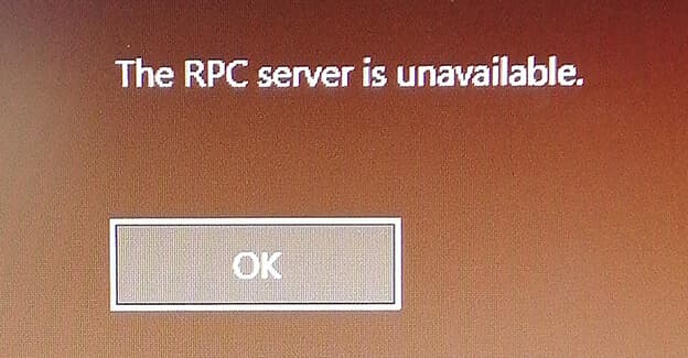 The RPC server is unavailable