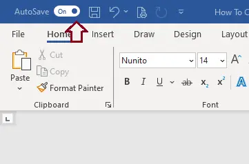 Turn on or off Autosave in Word 365