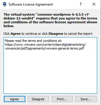 VirtualBox Software license agreement