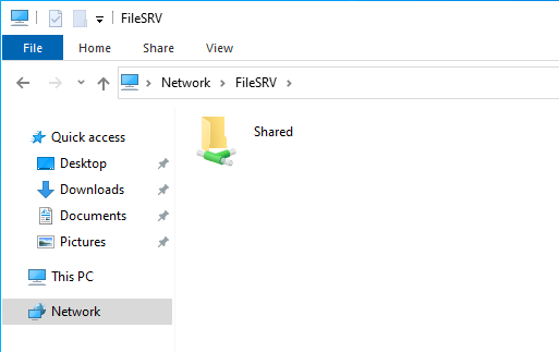 Windows network folders