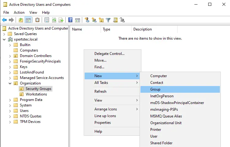 Active directory users and computers