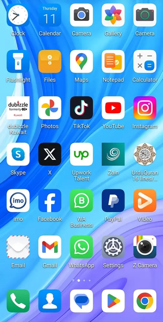 Android phone home screen