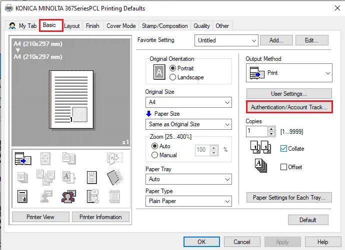 Authentication account tracking