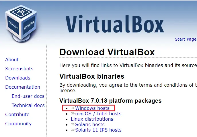 Download Oracle VirtualBox 7