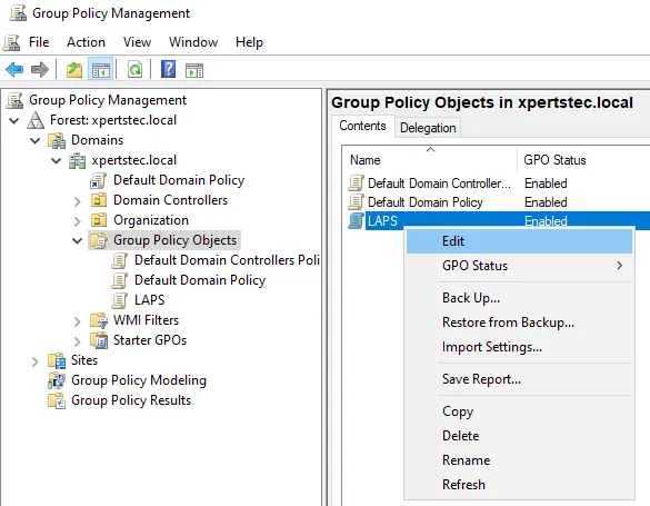 Edit group policy