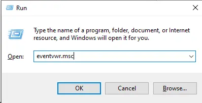 Eventvwr.msc run command