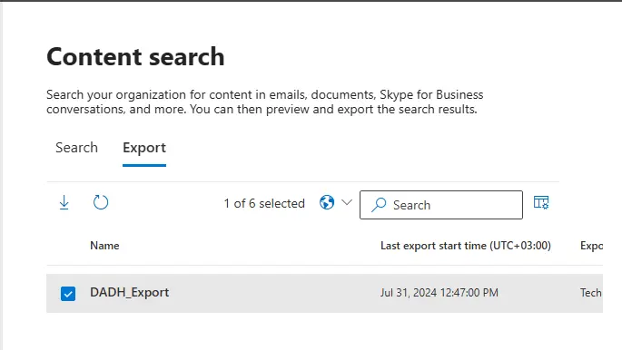 Export PST from Office 365 admin center