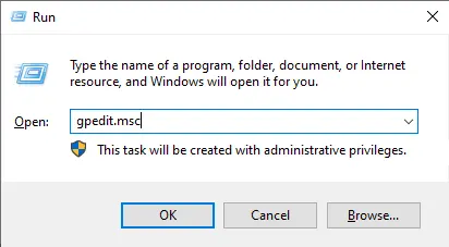 Gpedit.msc run command