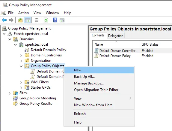 Group policy management