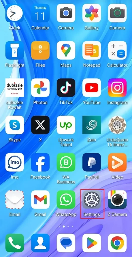 Huawei Y9s home screen