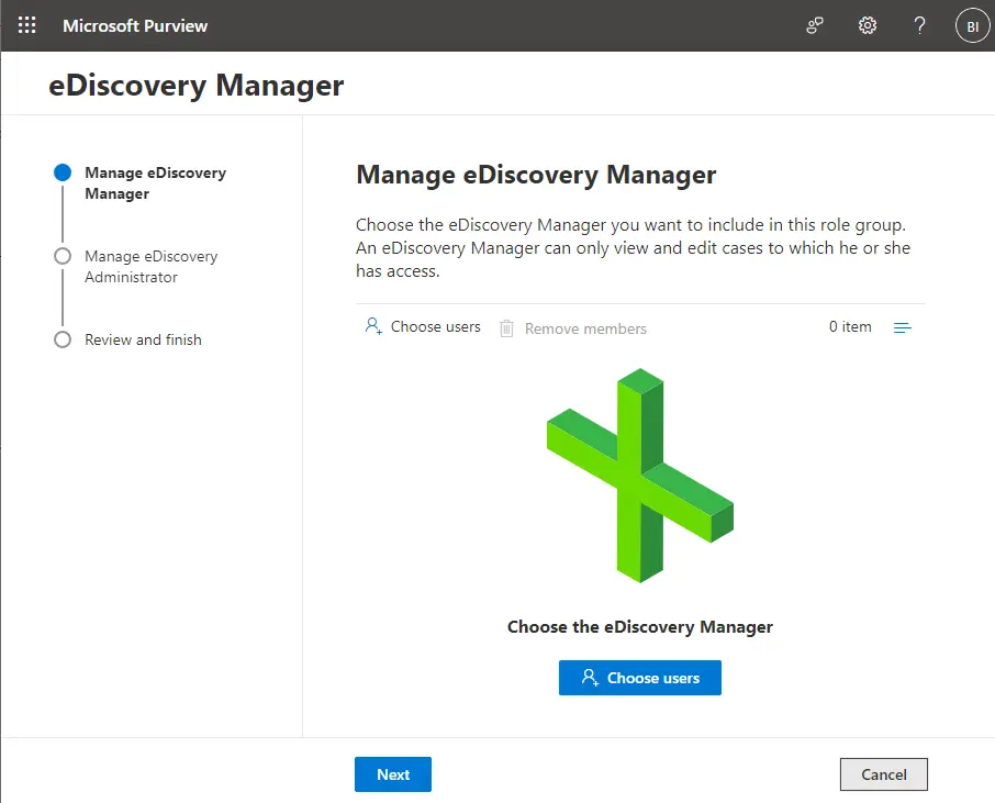 Manage eDiscovery Manager