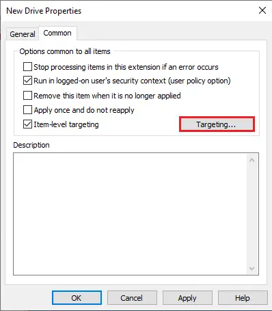 Map network drive targeting