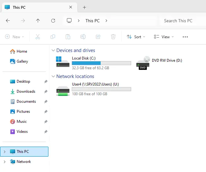 Map network drive