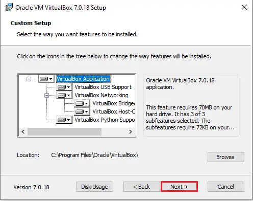 Oracle VM VirtualBox custom setup