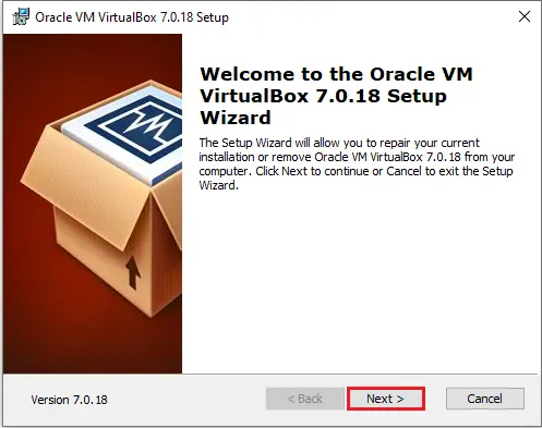 Oracle VM VirtualBox setup