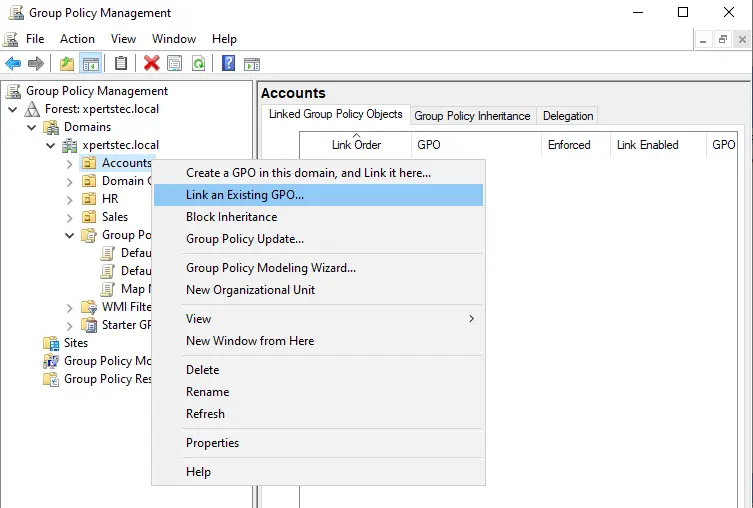 Group policy management