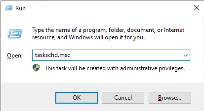 Run command taskschd.msc