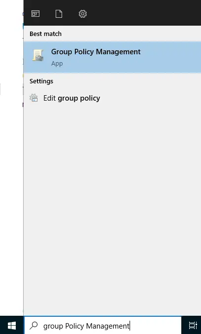 Search group policy management