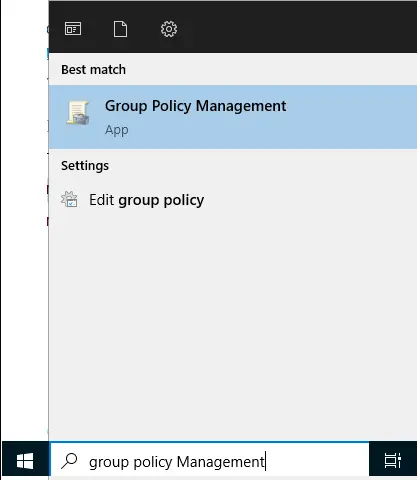 Search group policy management