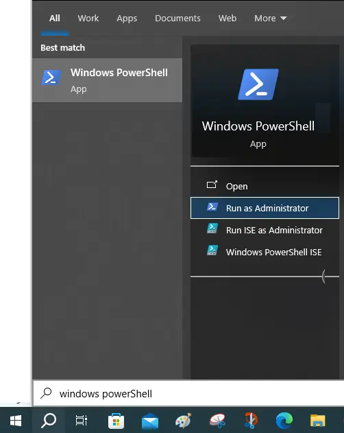 Search windows PowerShell