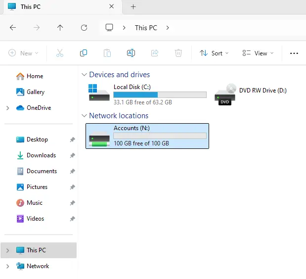 This PC mapped network drives