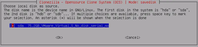 Clonezilla source disk