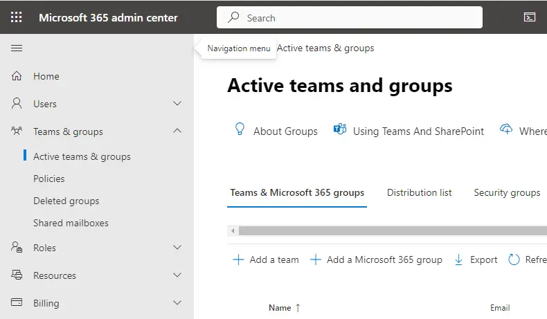 Create a Microsoft 365 group