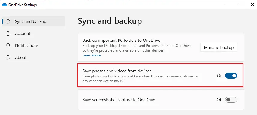 Enable Files on Demand in OneDrive