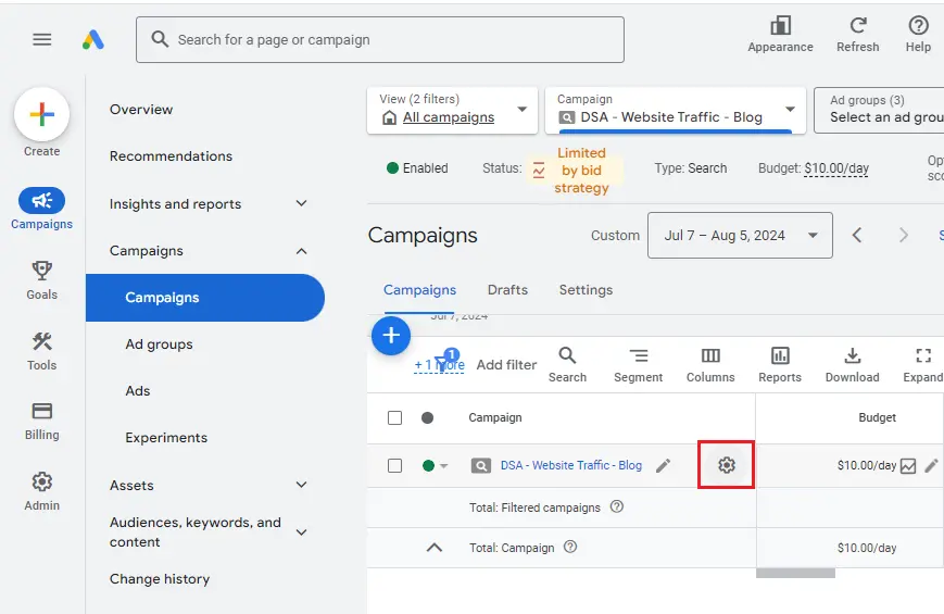 Google ads campaigns