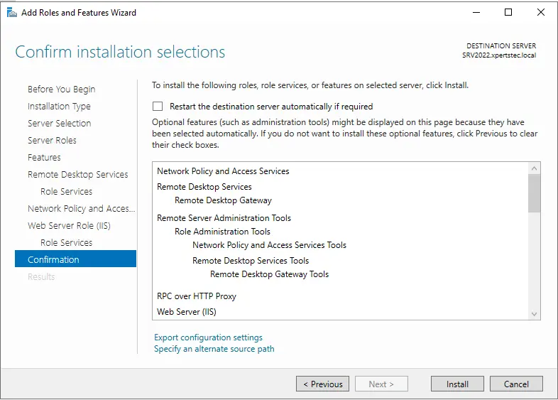 Install remote desktop gateway tool