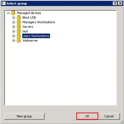 Kaspersky move device to group