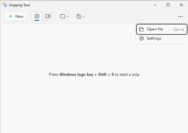 Open file in Snipping tool