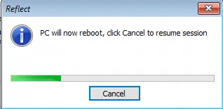 PC will now restart Macrium Reflect