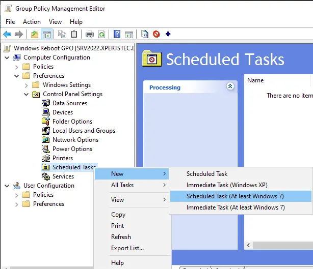 Scheduled task to restart Windows automatically