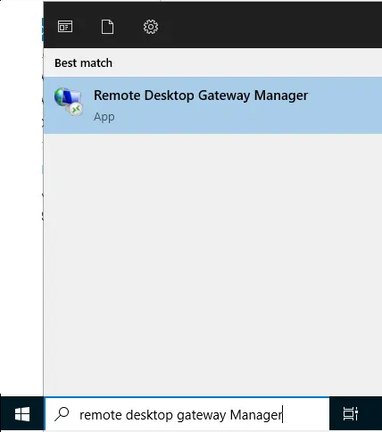 Search Remote Desktop Gateway Manager