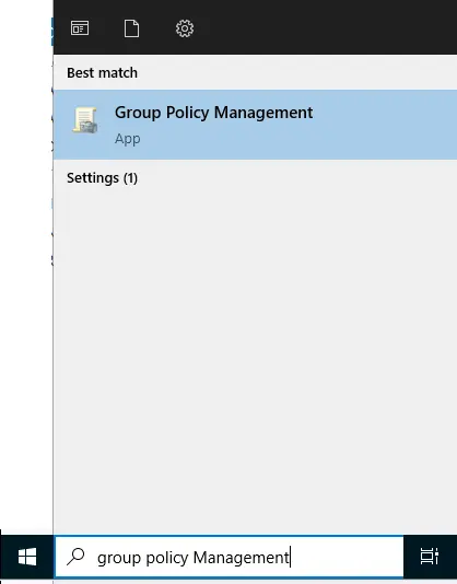 Search group policy management