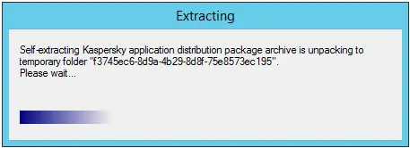 Self extracting Kaspersky application package