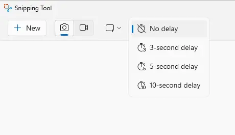 Snipping tool delayed capture
