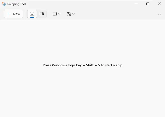 Snipping tool in Windows 11
