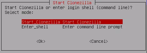 Start clonezilla