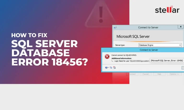 fix SQL Server Database Error 18456